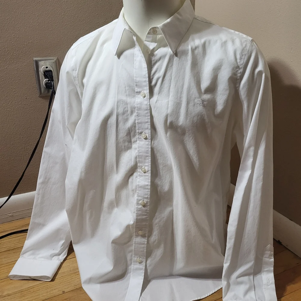 Lauren Ralph Lauren Black Label White Dress Sz XXL - Picture 3 of 7